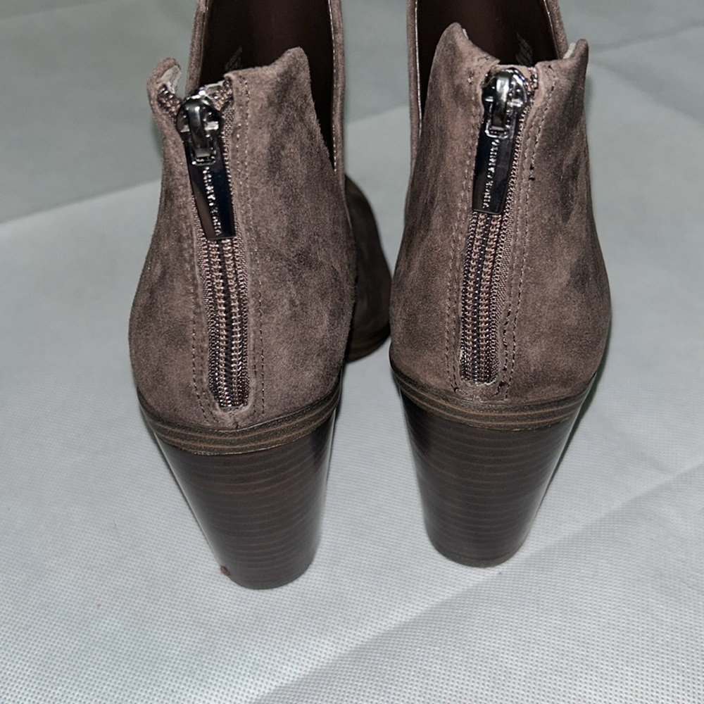 Vince Camuto brown heeled pointed boot Gigietta leather/suede - Picture 4 of 9